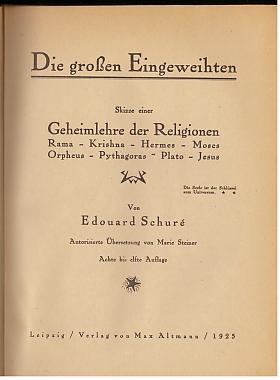 Édouard Schuré – Die großen Eingeweihten