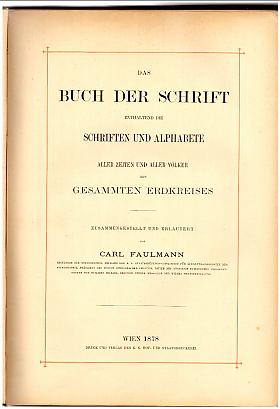 Carl Faulmann – Das Buch der Schrift 