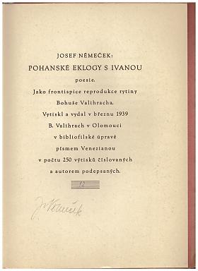 Josef Němeček – Pohanské eklogy s Ivanou 